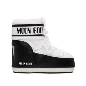 Moon Boot Classic Black and White Winter Boots